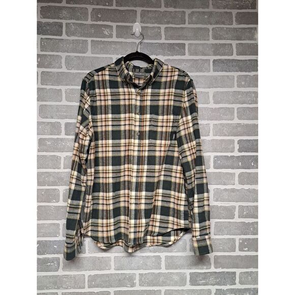 Eddie Bauer Mens Flannel Plaid Collared‎ Long Sleeve Shirt Size Medium - Picture 2 of 12